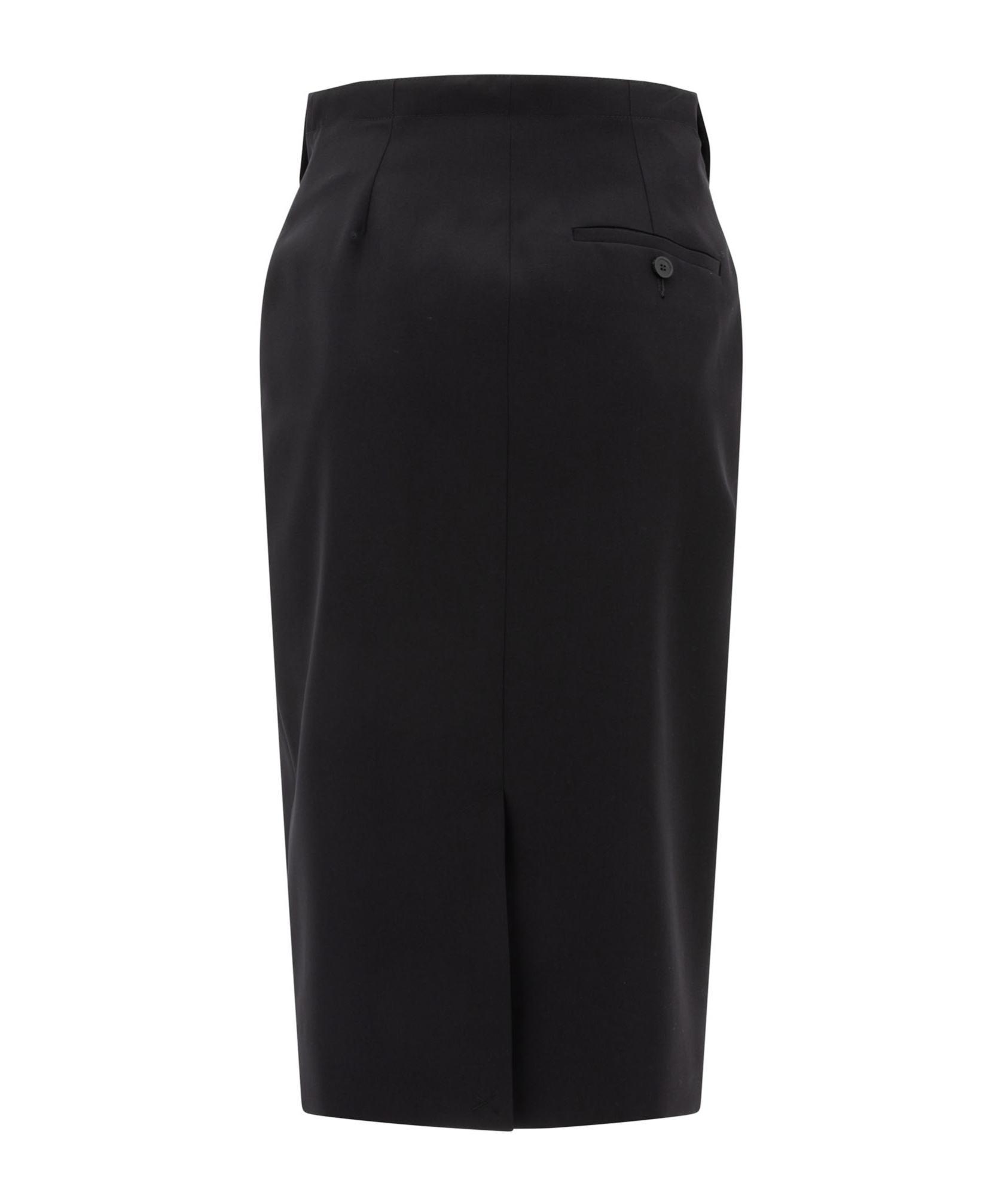 Shop Alexander Mcqueen Folded-edge Midi Skirt In Black