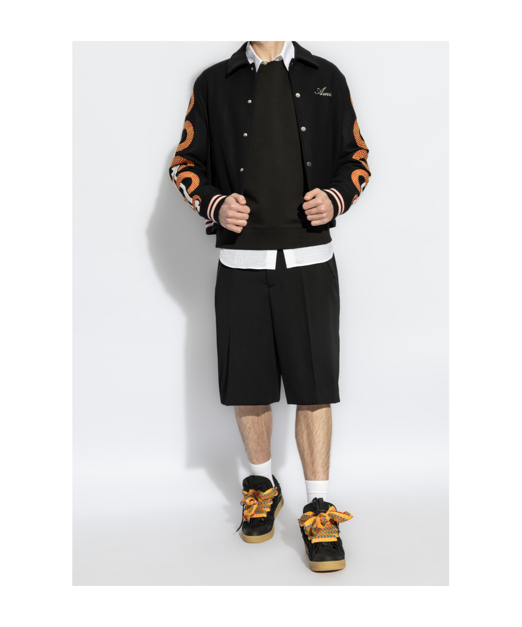 Kenzo Happy Tiger Embroidered Classic Sweatshirt Sweatshirts Black In Black