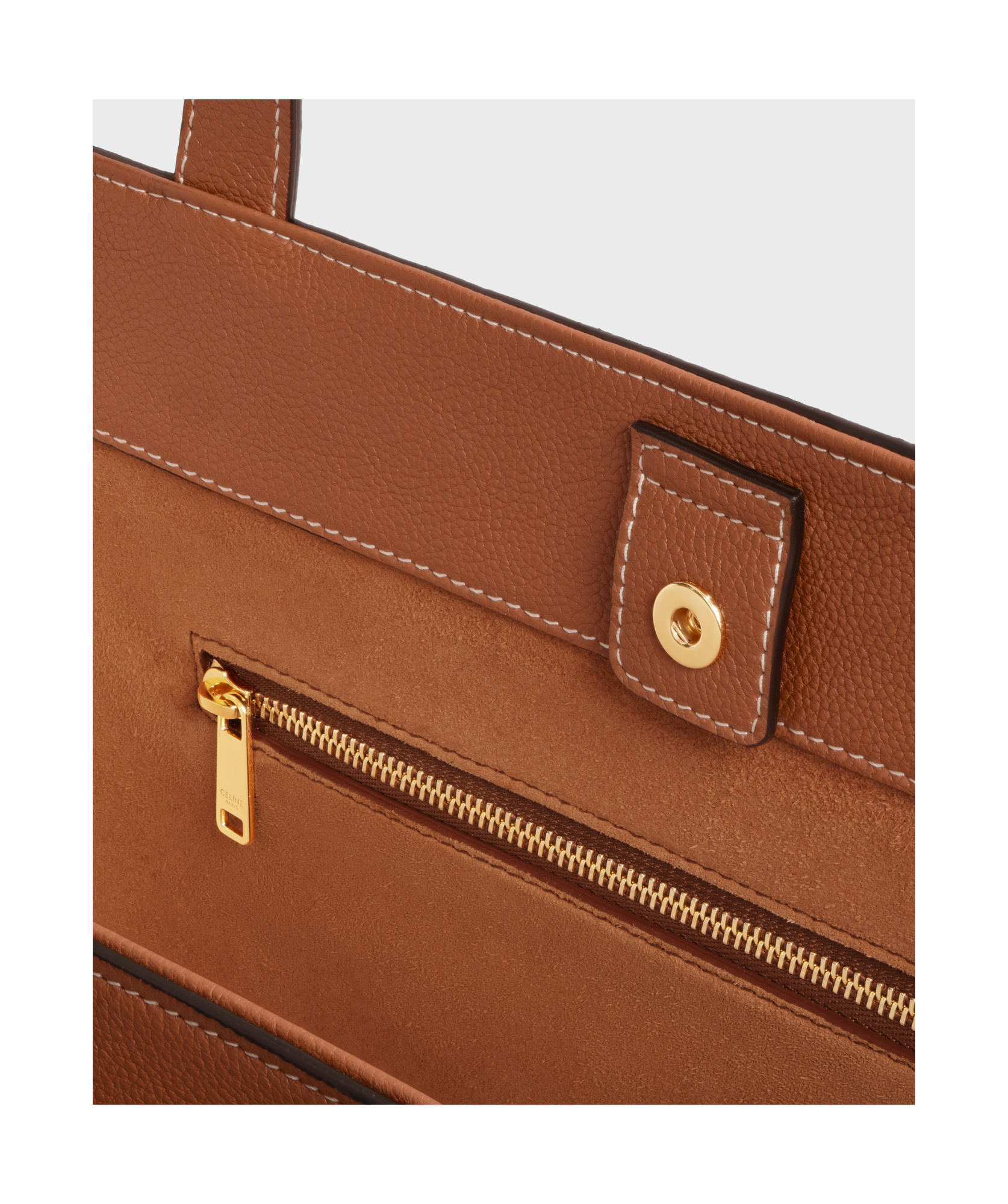 Celine Cabas Anas Grain Handbag In Brown
