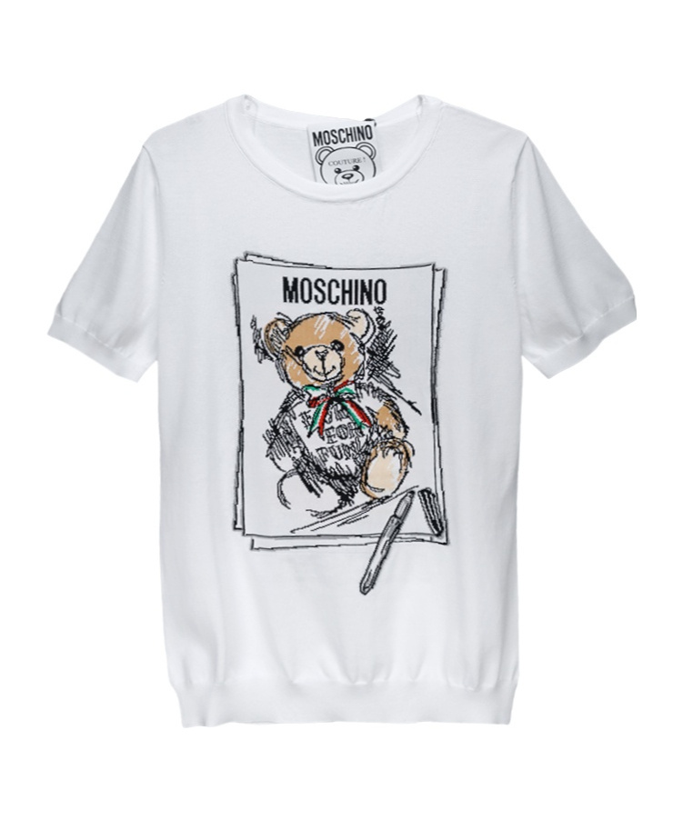 Moschino Teddy Bear Short-sleeved T-shirt In White