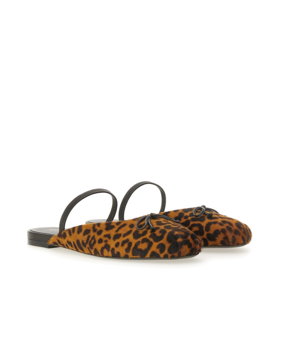 Stuart Weitzman Prima Leopard-print Calf-hair Ballet Mules In Animal Print