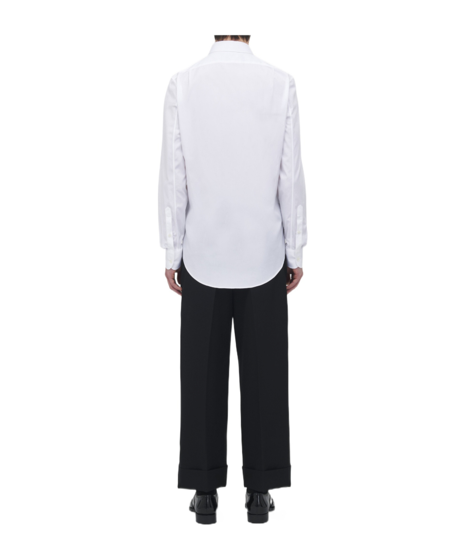 Alexander Mcqueen Men's Sailor Tattoo Rose Embroidery Shirt In Optical White In White