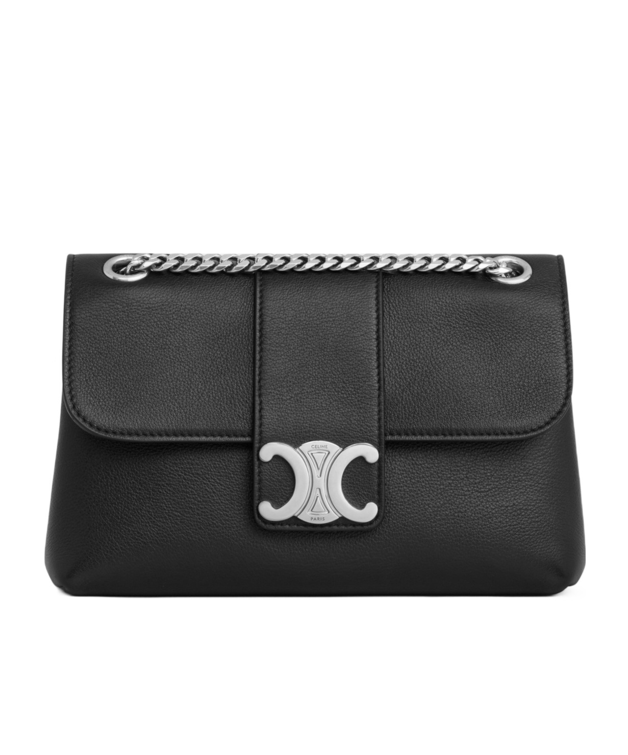 Celine Ten Victoire Small Shoulder Bag In Black