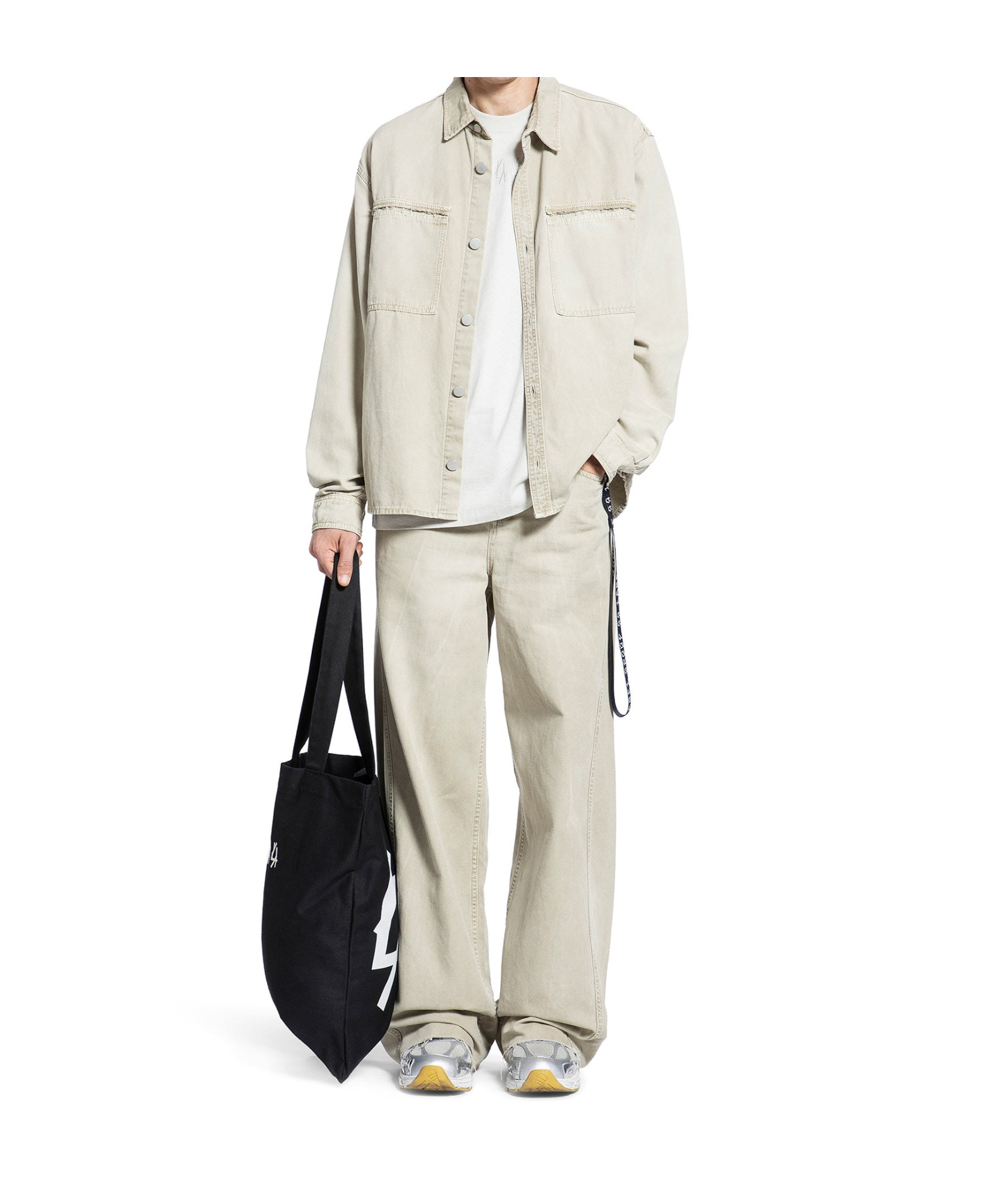 44 Label Group Long Sleeve Casual Jacket In White