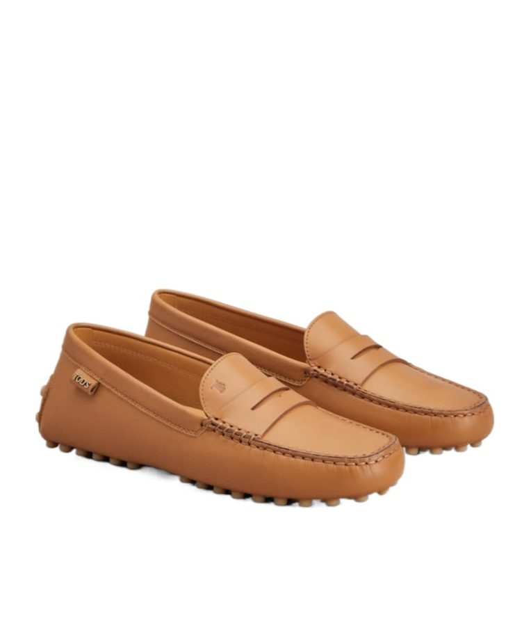 Tod's Round-head Minoccasin-bean Shoes In Brown