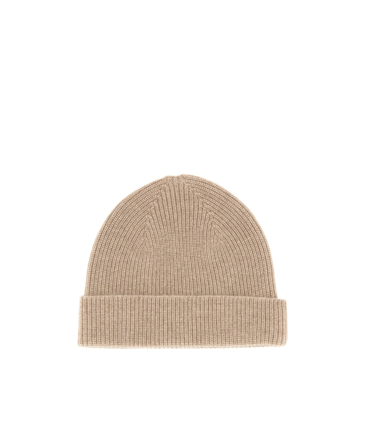 Zegna Cappuccino Cashmere Beanie Hat In Nude