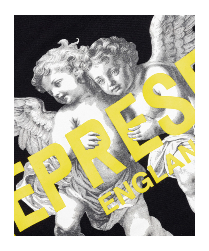 Represent Legacy Cherubs Cotton Graphic T-shirt In Black