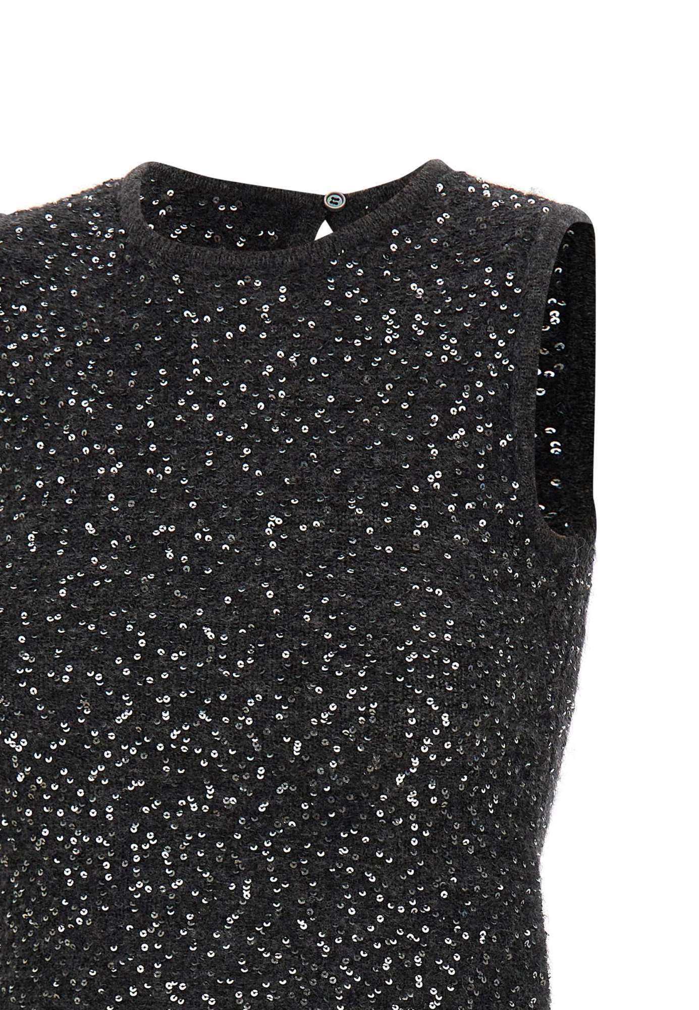 Marella Crew Neck Vest In Black