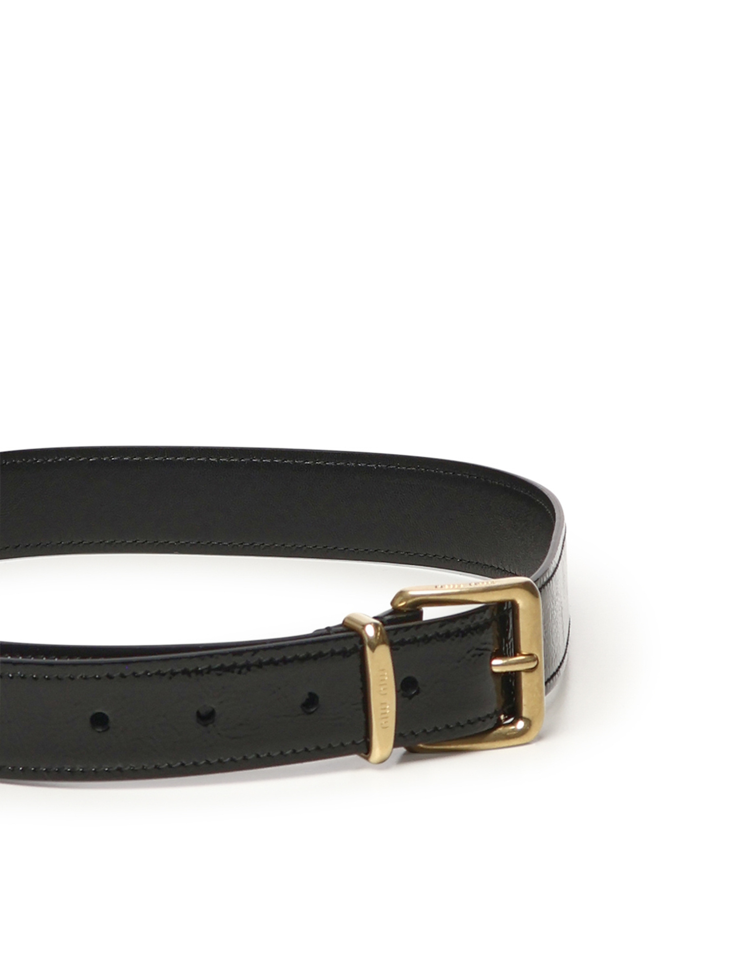 Miu Miu Adjustable Waist Belt In Black