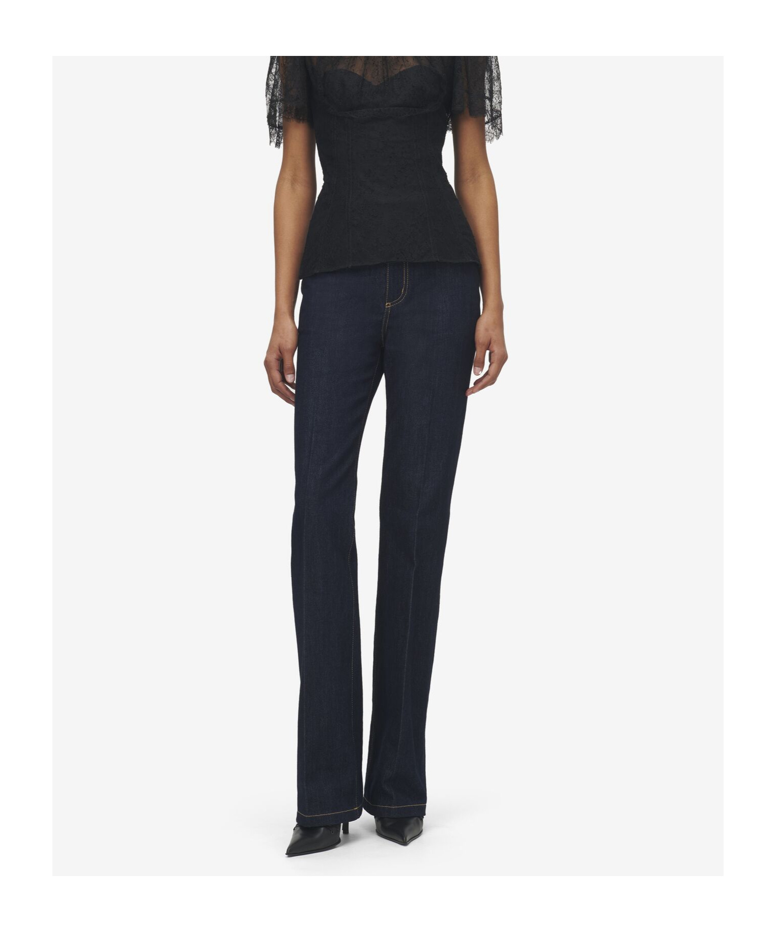Alexander Mcqueen Flared Jeans In Blue
