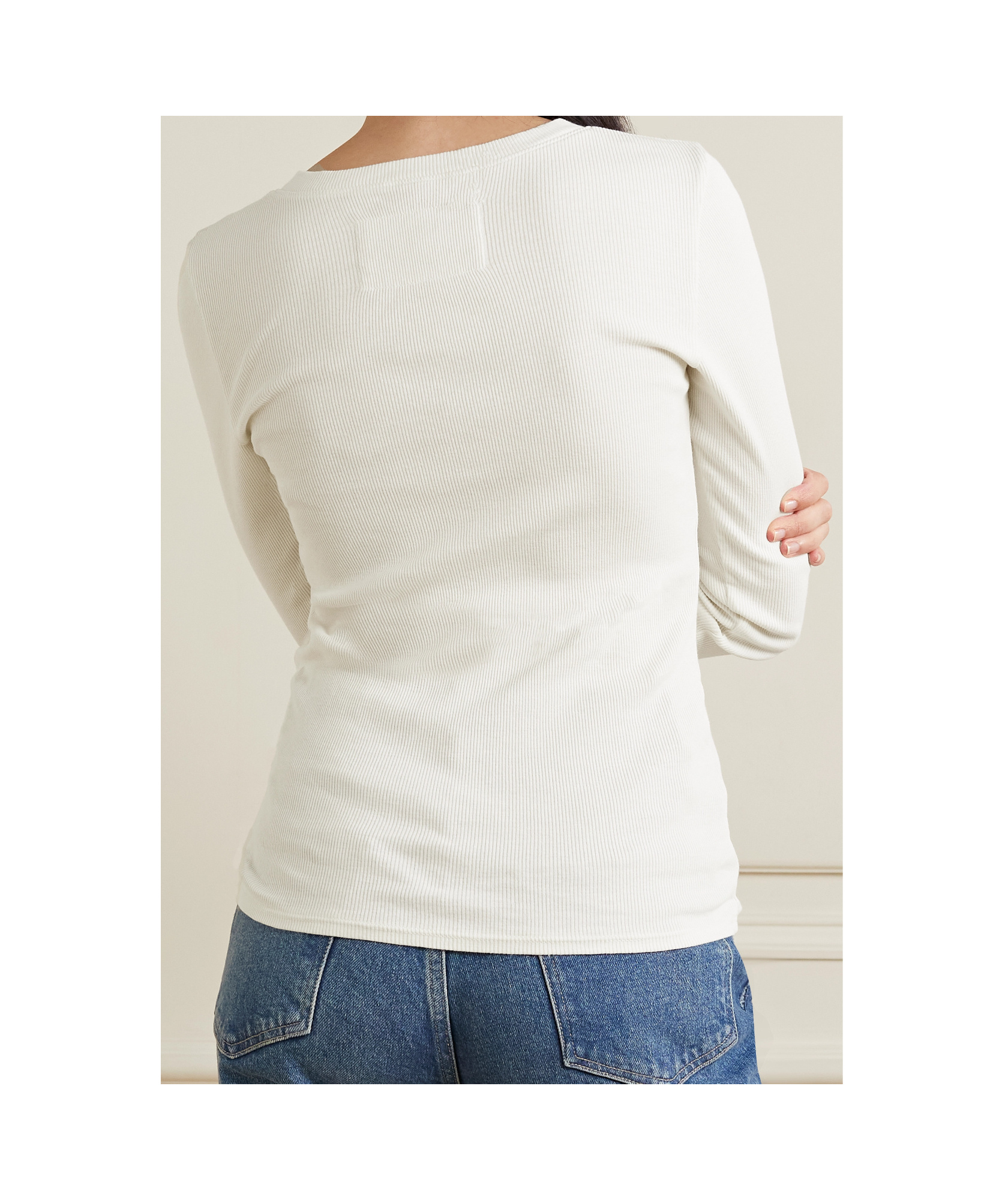 Nili Lotan Jordan Ribbed Knit Pullover In Nude