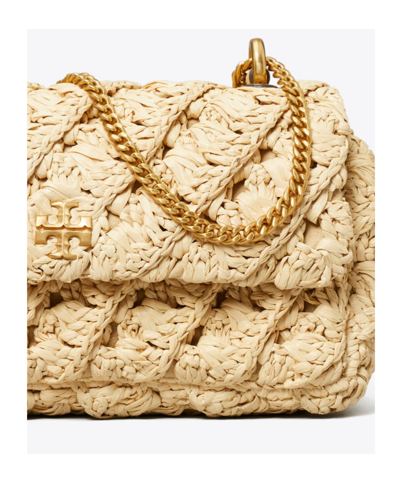 Tory Burch Kira Woven Raffia Convertible Shoulder Bag In Neutral