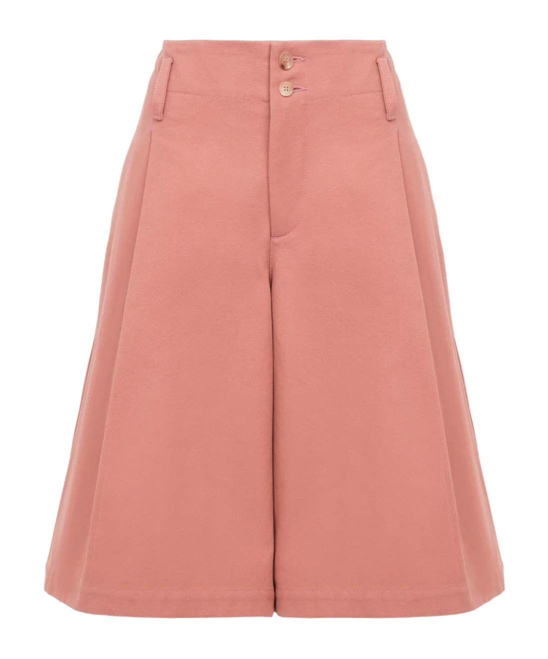 Chloé High-rise Wide-leg Bermuda Shorts In Cotton In Pink