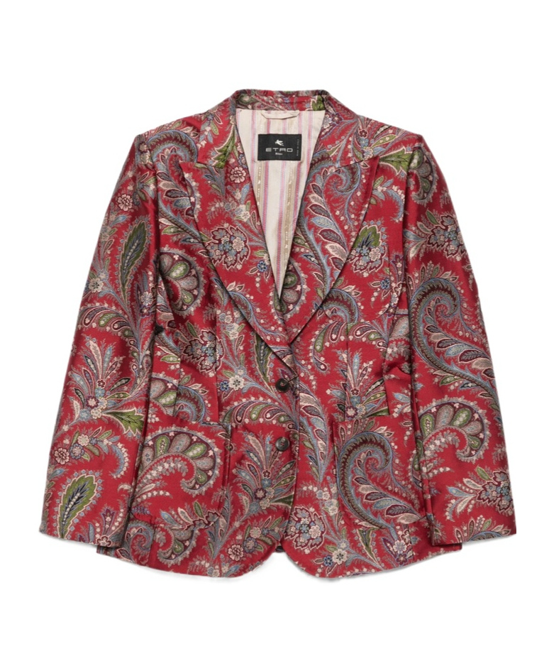 Etro Paisley-pattern Single-breasted Blazer In Multi