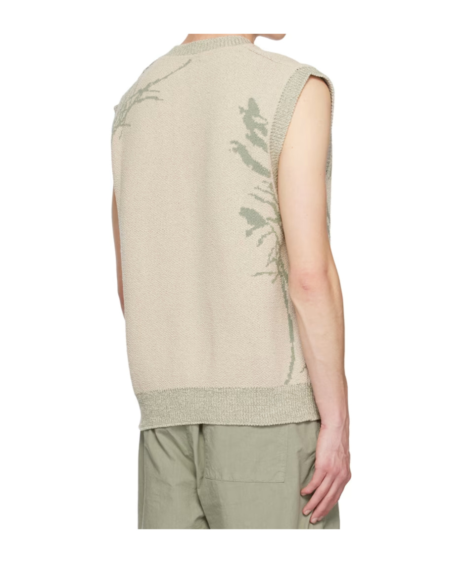 Norse Projects Melvin Intarsia Knitted Cotton-blend Vest In White