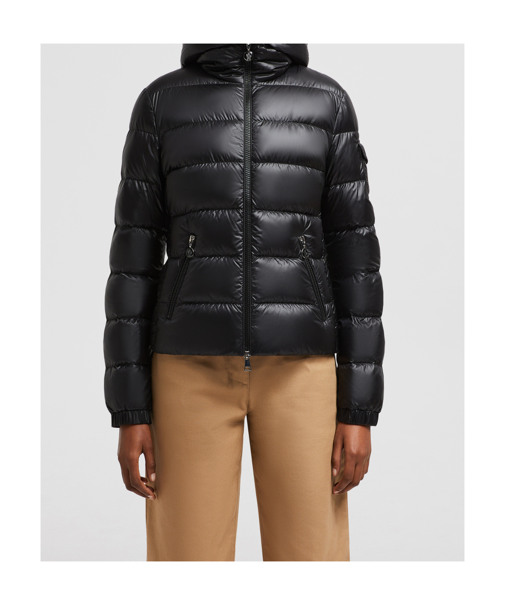 MONCLER GLES HOODED SHORT DOWN JACKET 