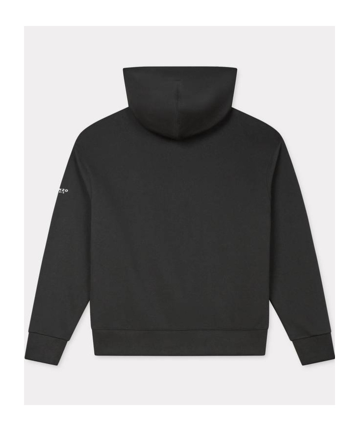 Kenzo Lucky Tiger-motif Zip-up Hoodie In Black