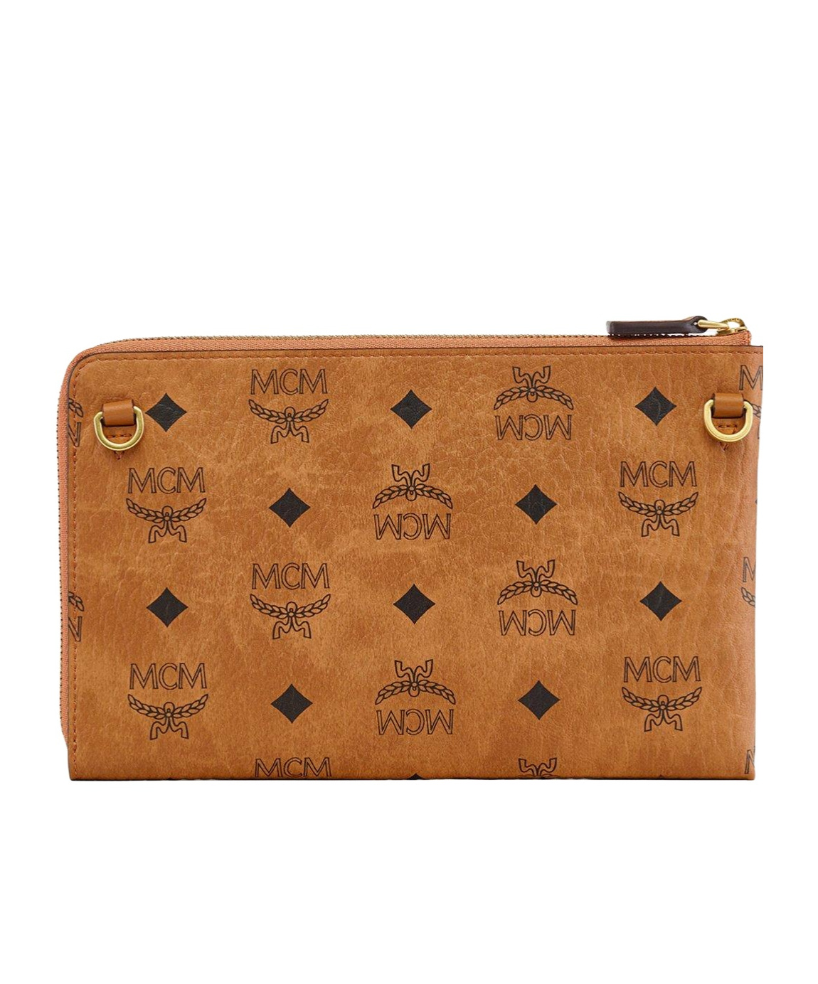 Mcm Ottomar Visetos Travel Document Case Crossbody In Brown