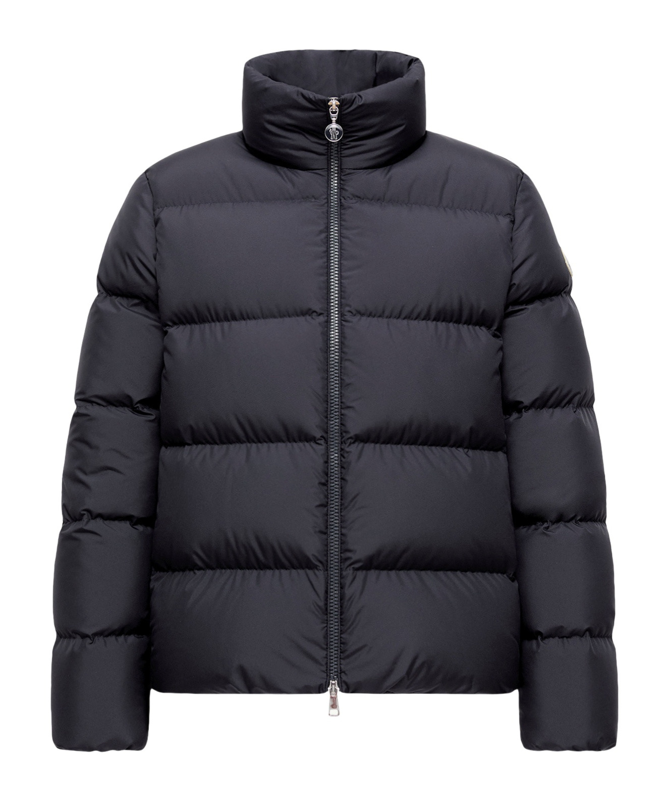Moncler Women Blue Mauzun Short Down Jacket In Black