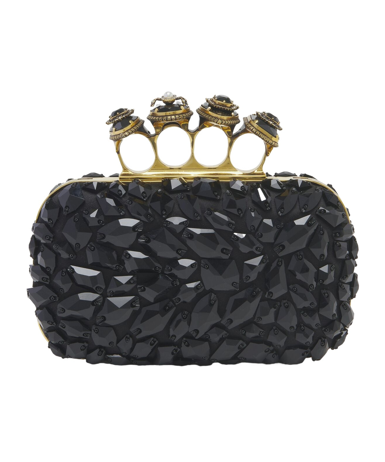 Alexander Mcqueen Spider Embellished Knuckle Clutch Bag