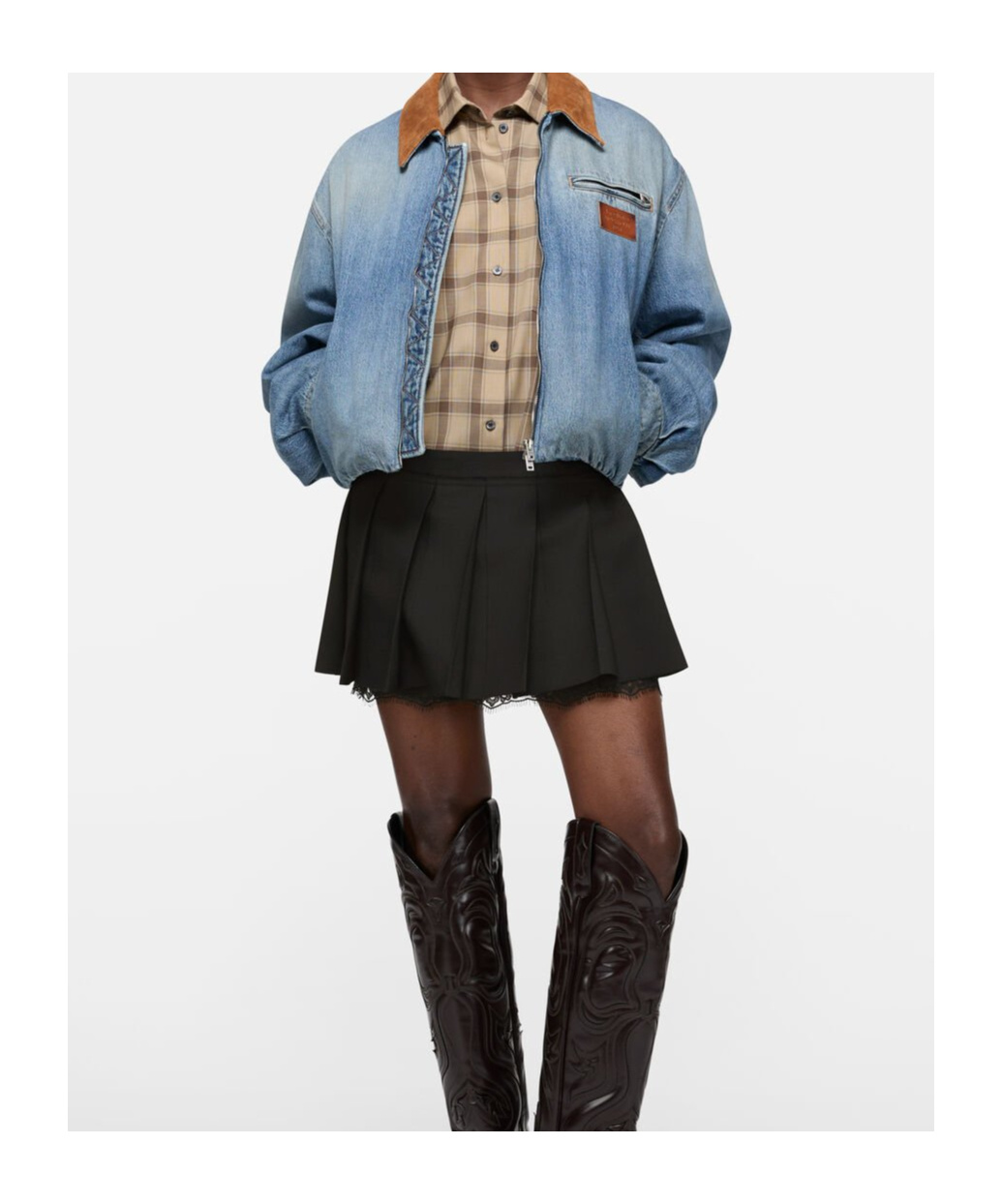 Acne Studios Mini Pleated Skirt In Black