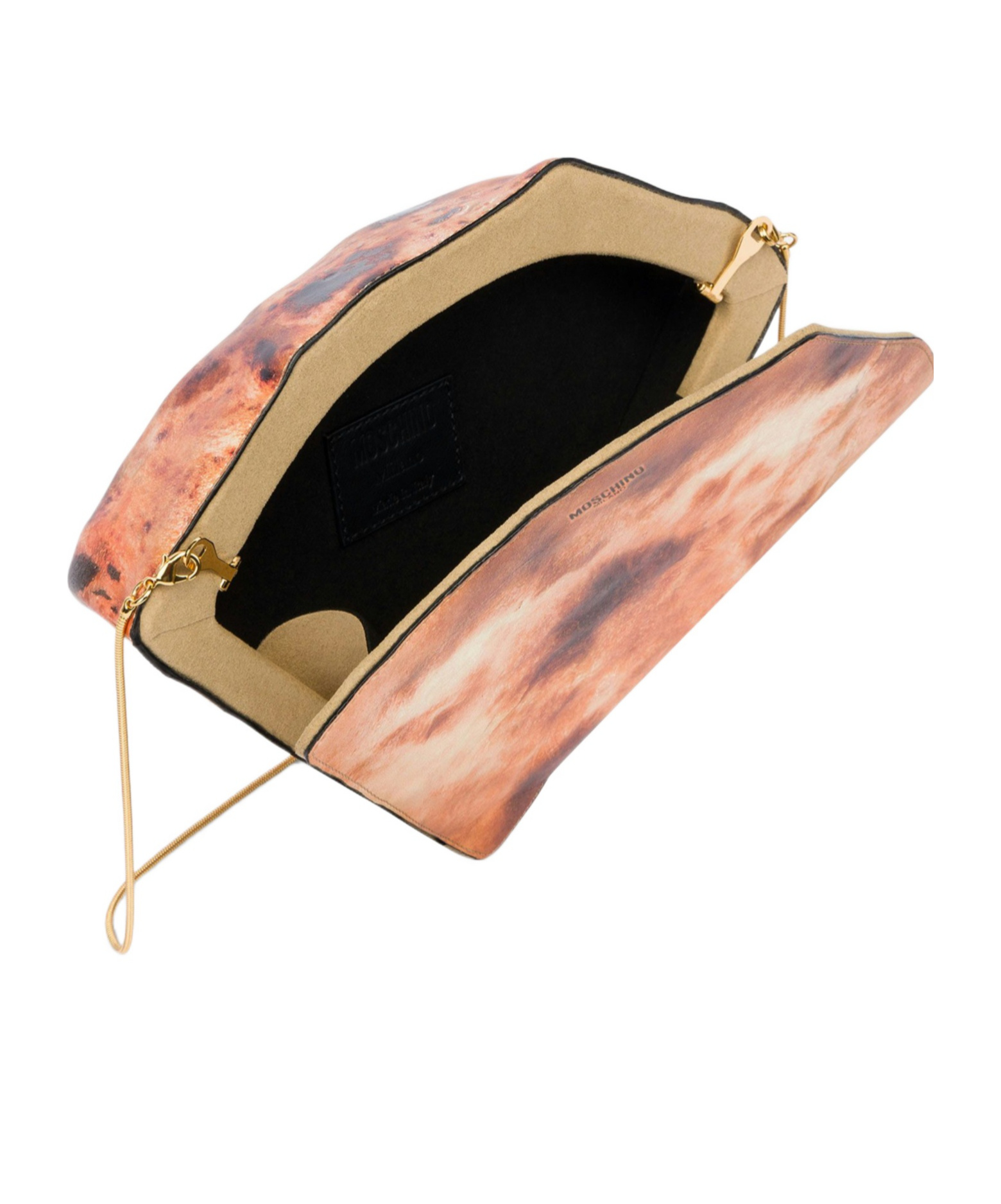 Moschino Pizza-like Shoulder Mini Bag In Red