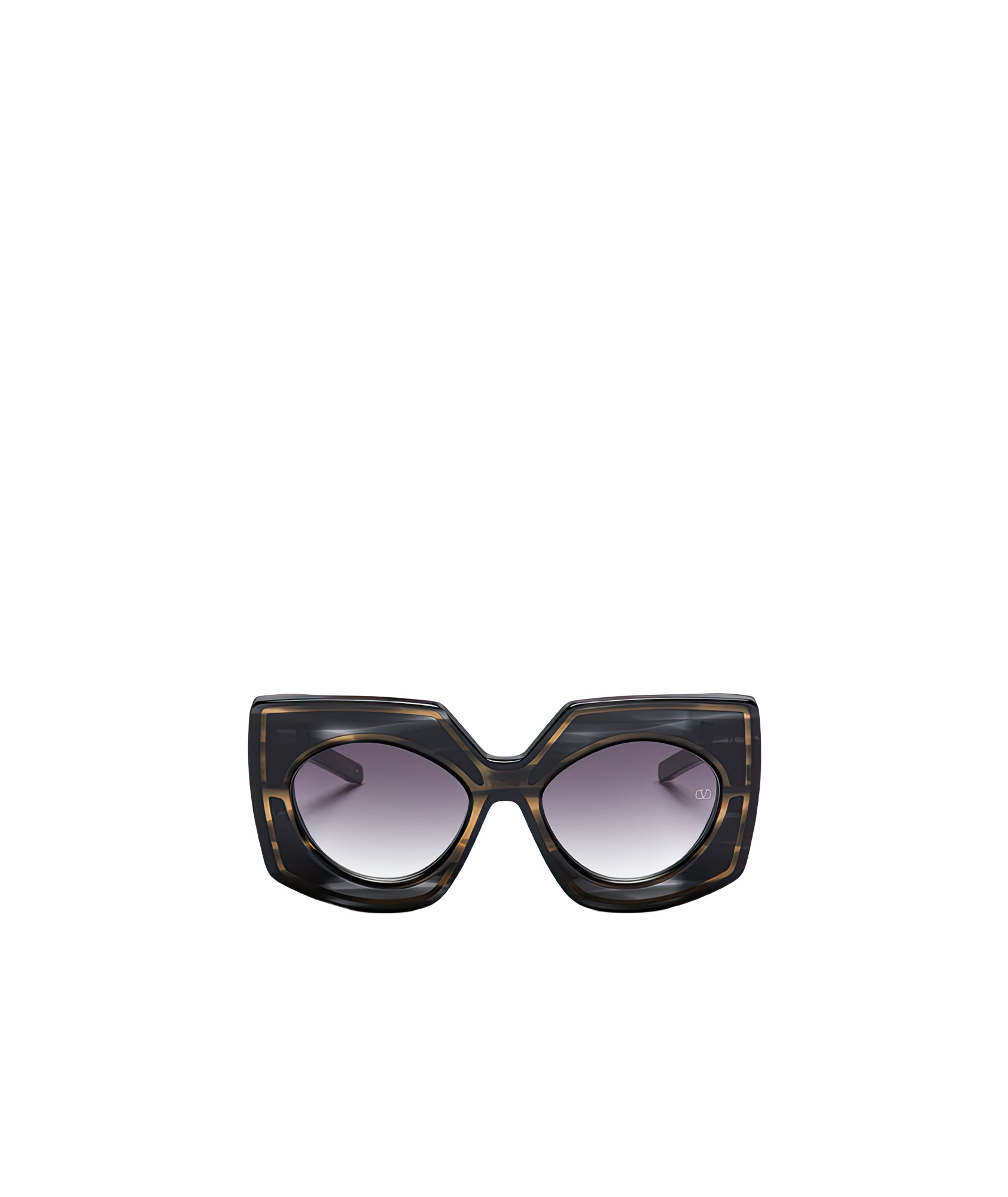 Valentino Logo Sunglasses In Black