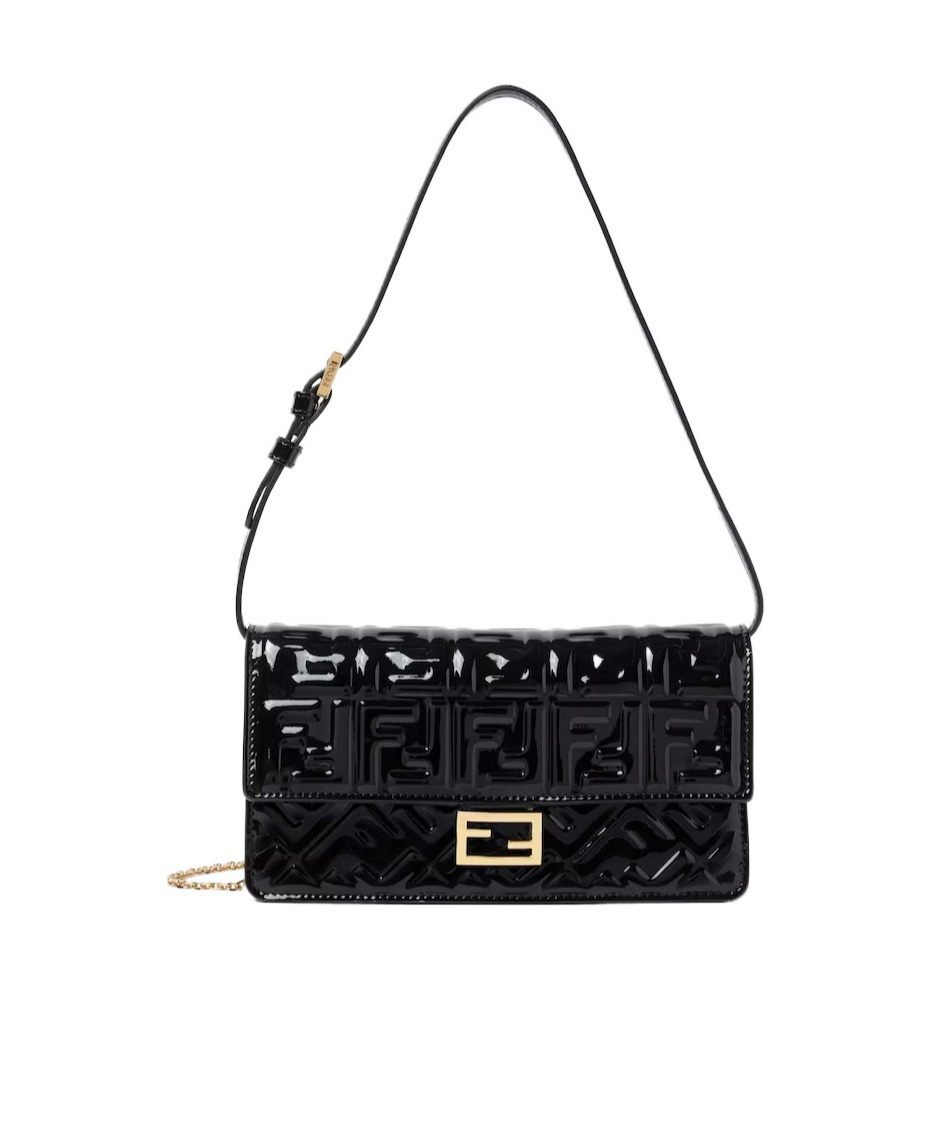 Fendi Wallet On Chain Baguette In Black