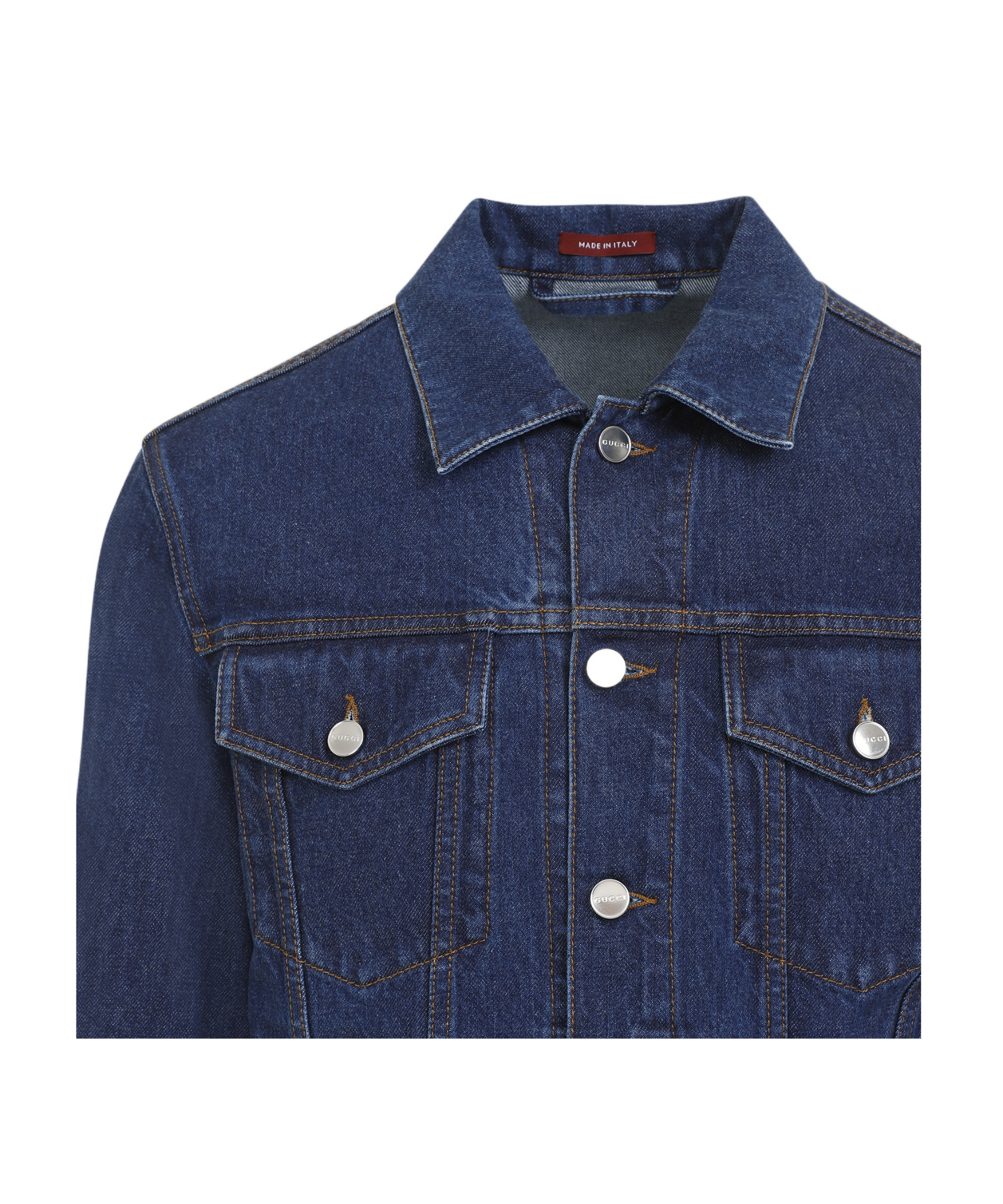 Gucci Denim Jacket Casual Jackets And Parka Blue In Blue