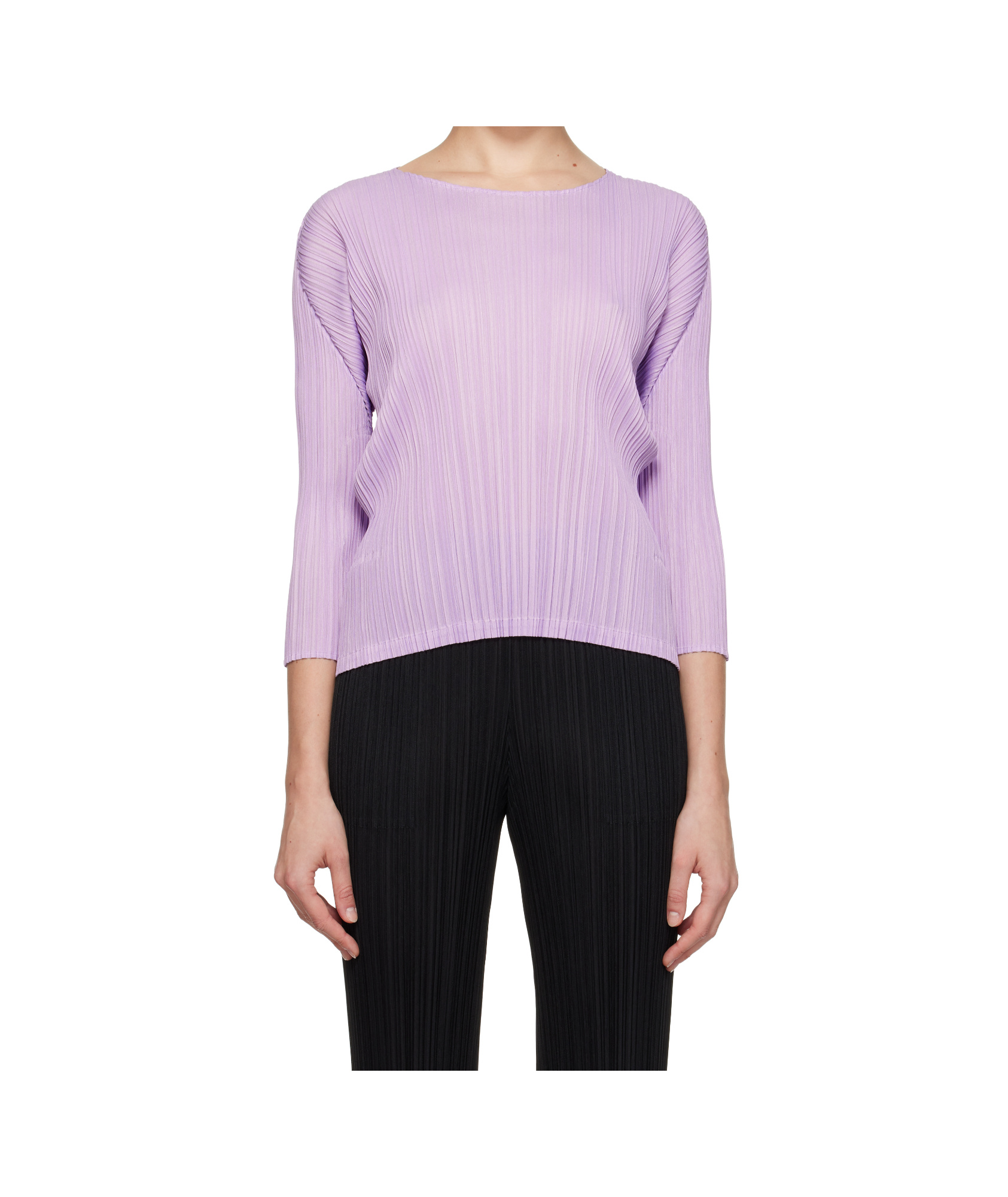 Issey Miyake Pleated Blouse In Purple