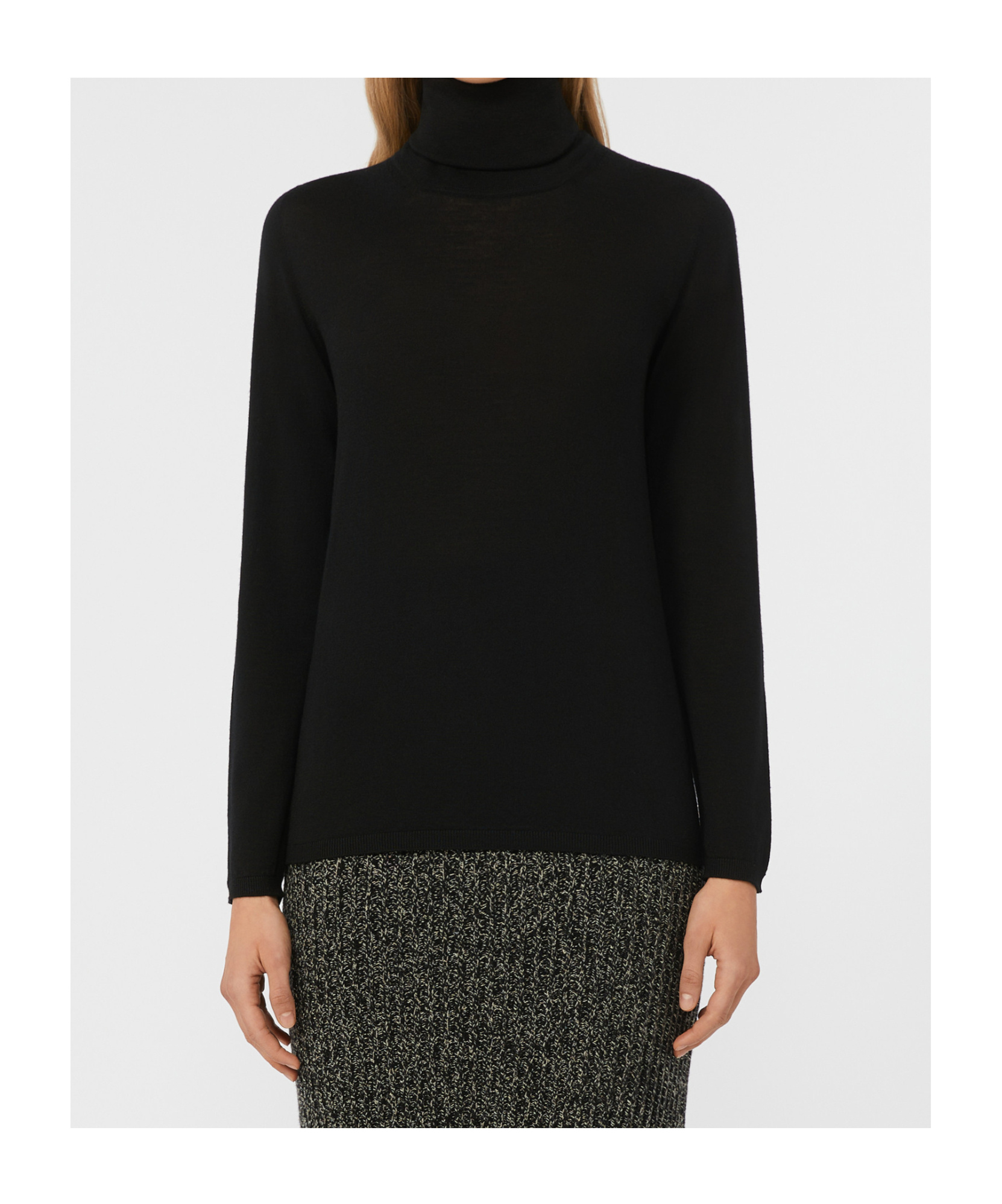Max Mara High-neck Slim Fit Turtleneck Sweater In Black