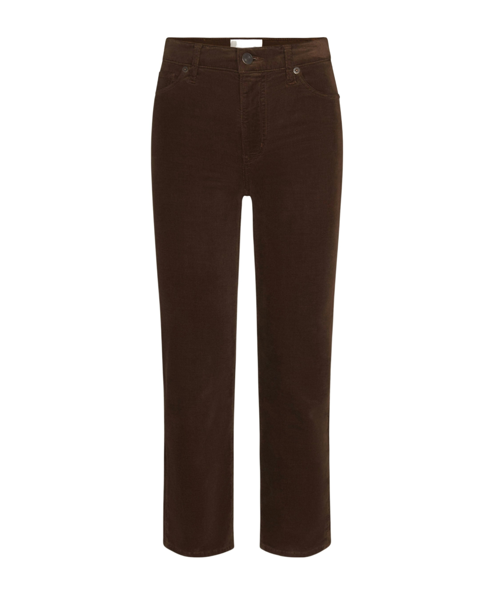 Frame High-waisted Straight-leg Casual Pants In Brown