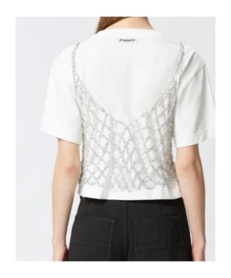 Shop Pinko Layered T-shirt In White