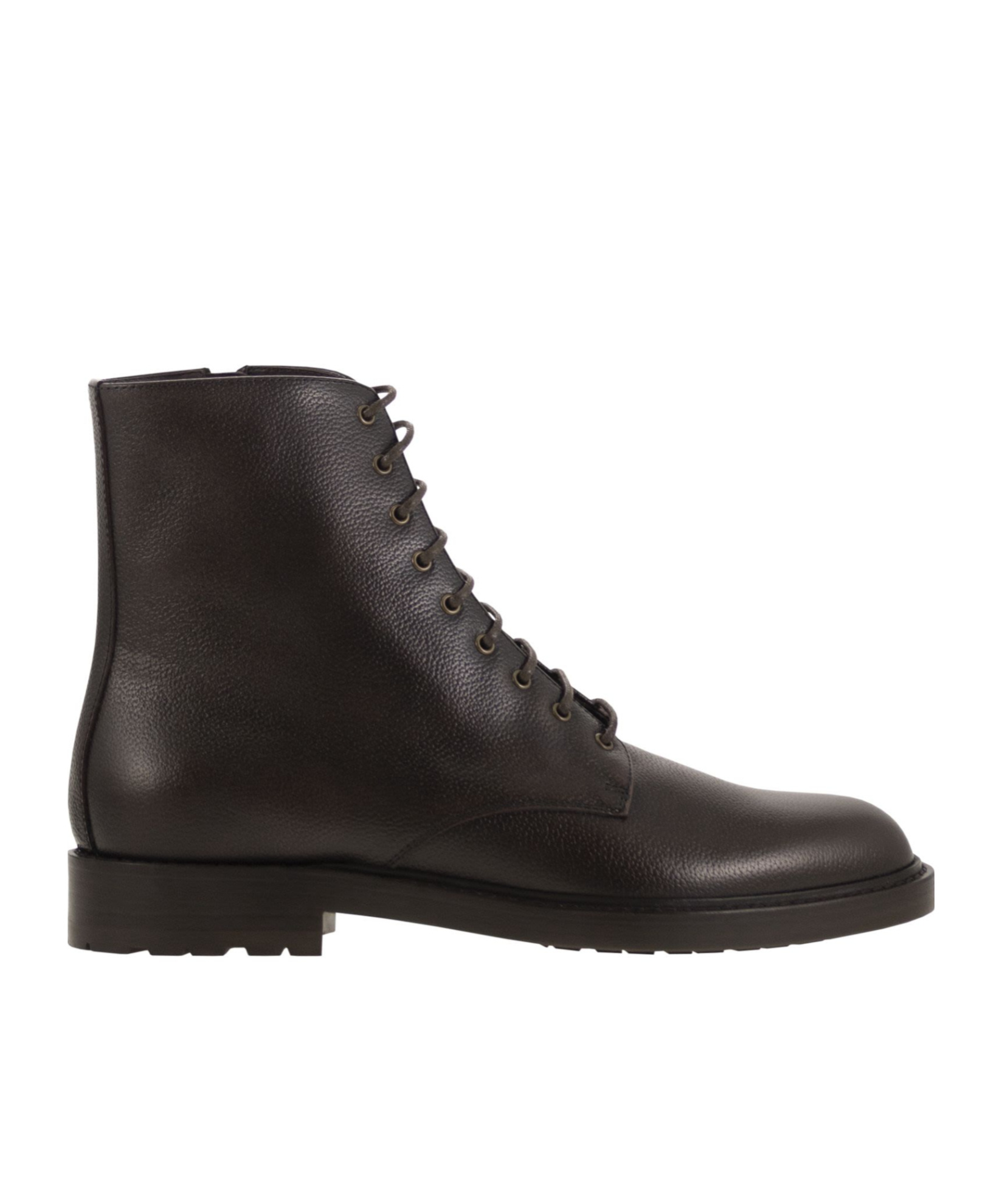 Brunello Cucinelli Pedula Full-grain Leather Boots In Burgundy
