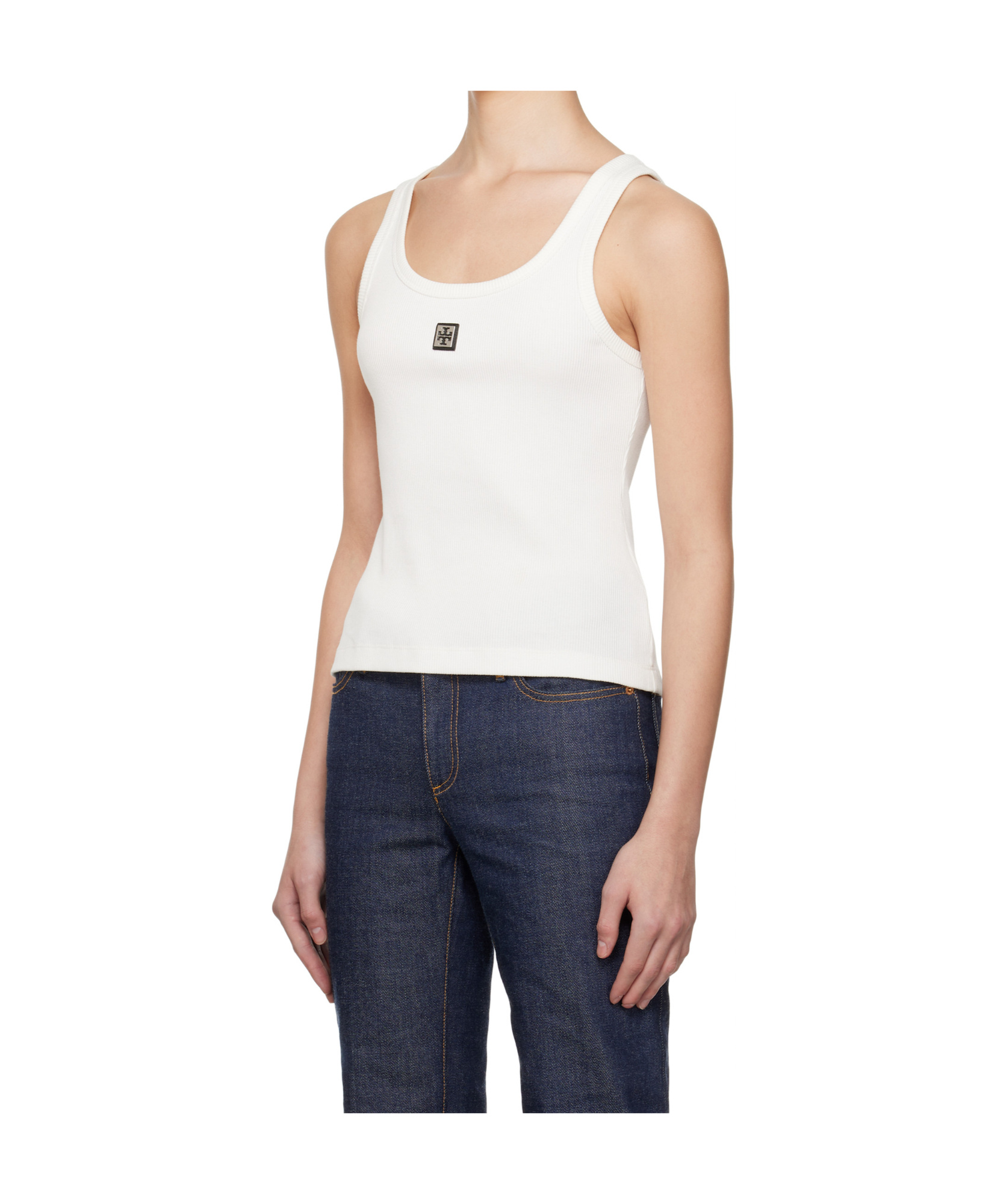 Shop Tory Burch Ribbed Jersey Tank Top