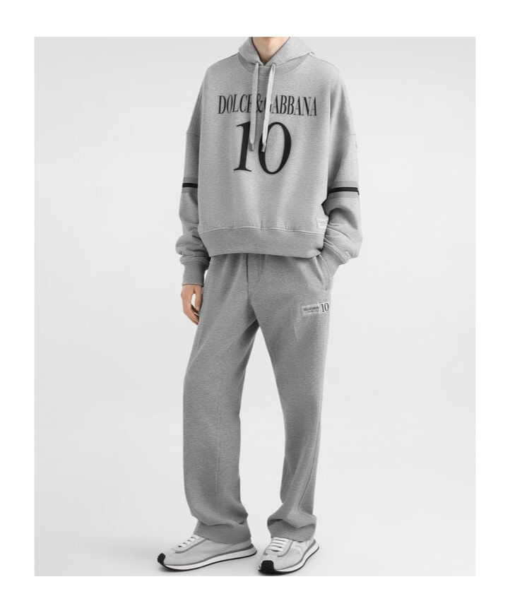 Dolce & Gabbana Logo-patch Track Pants In Gray