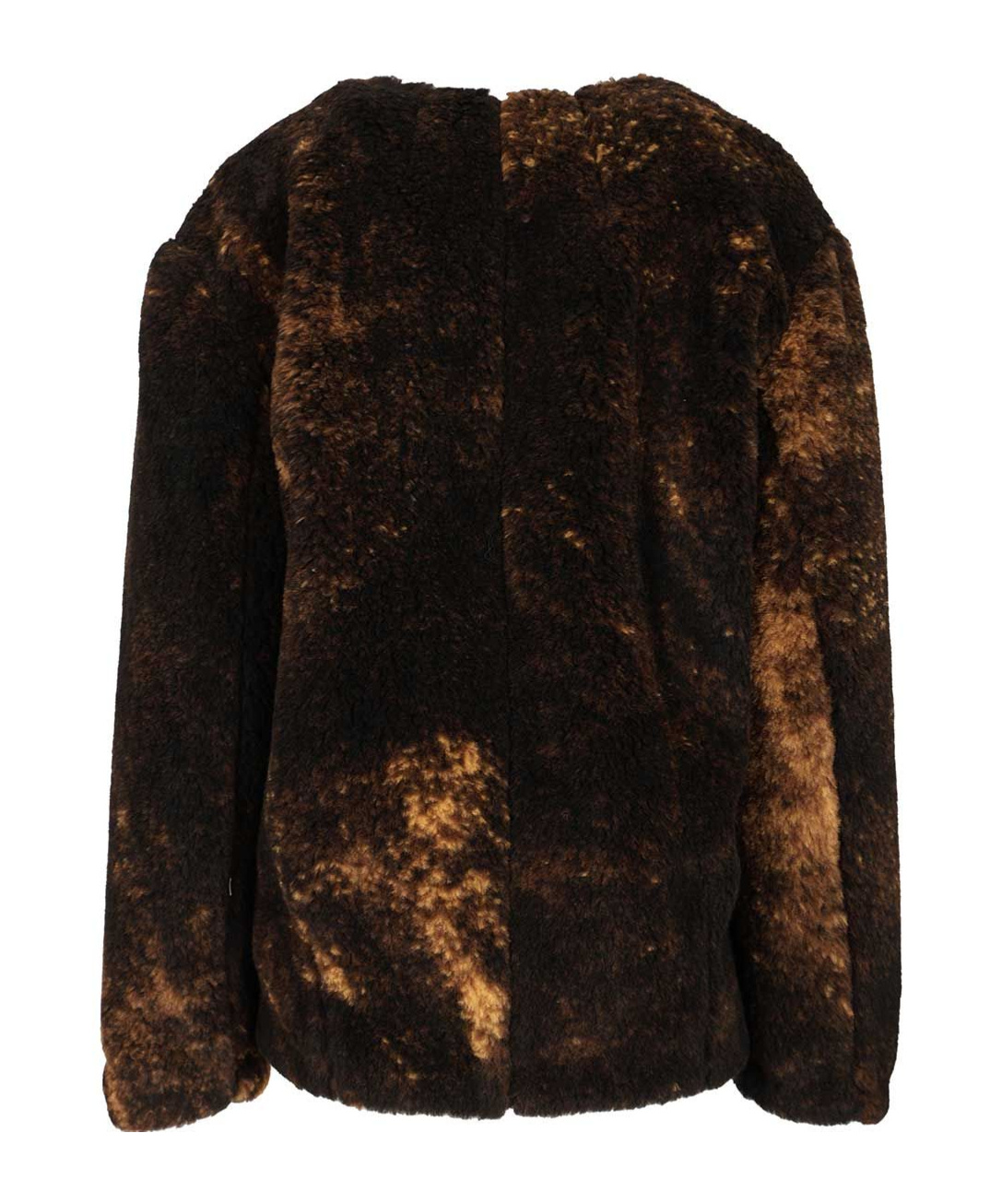 Isabel Marant Agnela-gd Patina Furry Coat Jackets Brown In Black