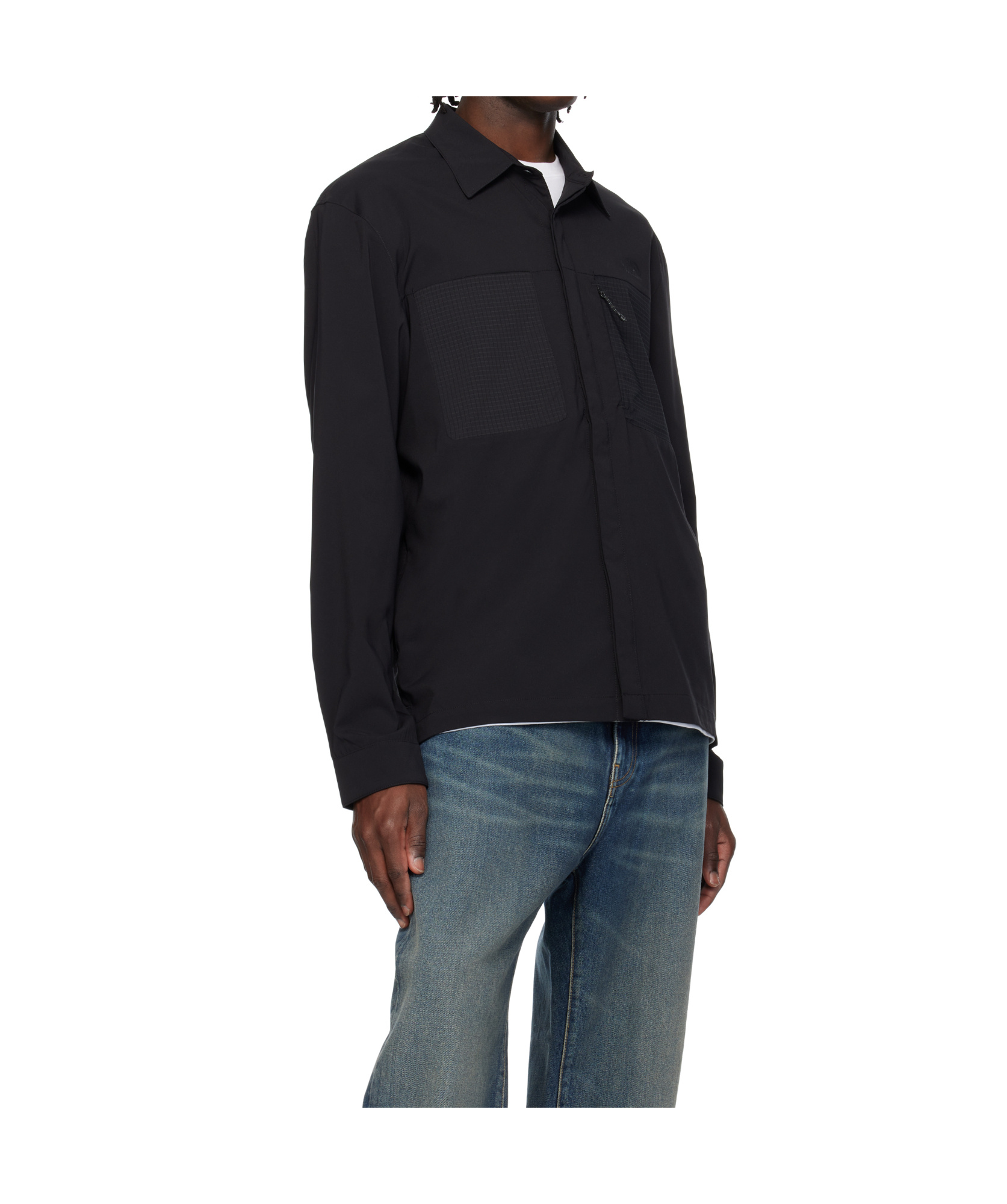 The North Face Mens Lightrange Long-sleeve Shirt In Tnf Black