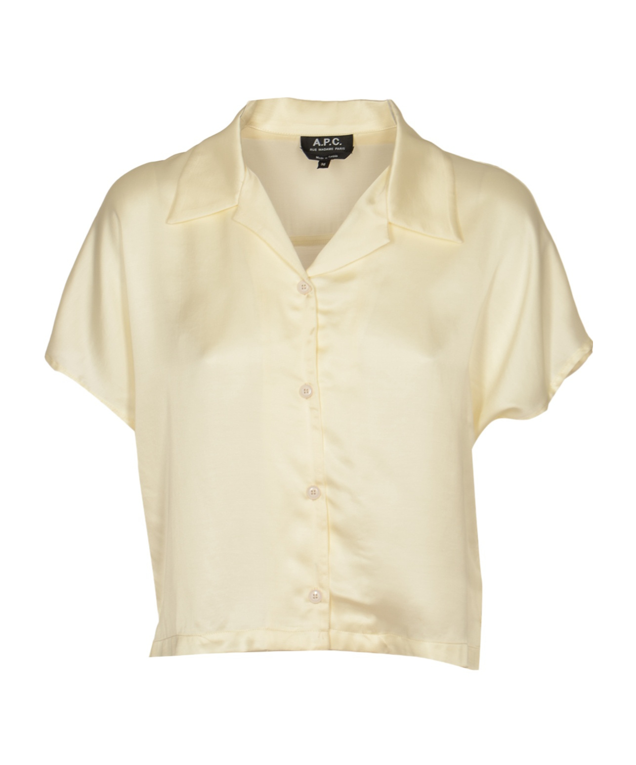 Shop Apc A.p.c. Buttoned Short-sleeved Shirt In Nude