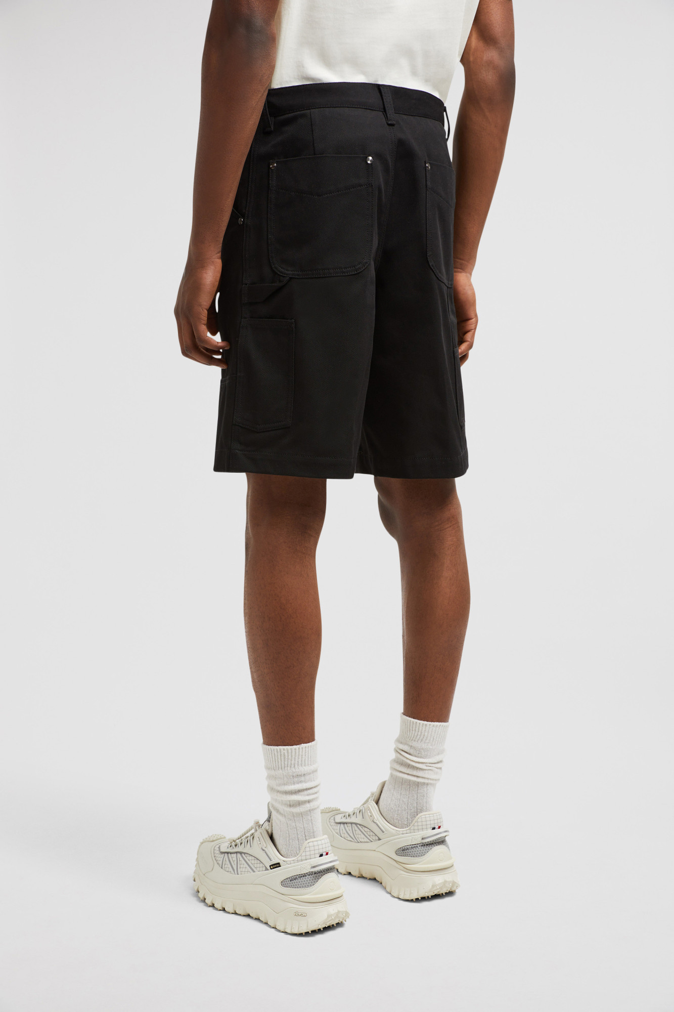 Moncler Archive Logo Shorts In Black