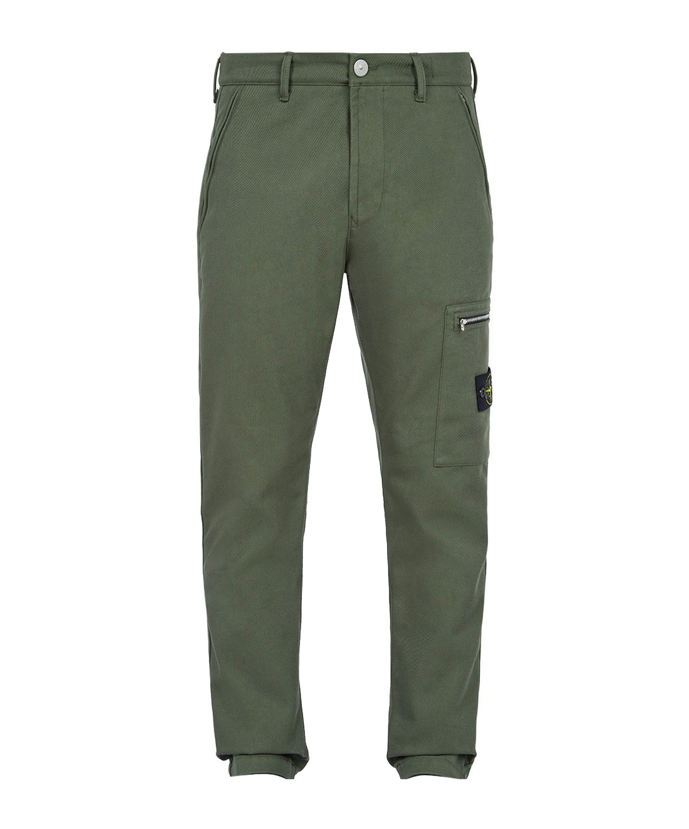 Stone Island Waistband Loop Casual Pants In Green
