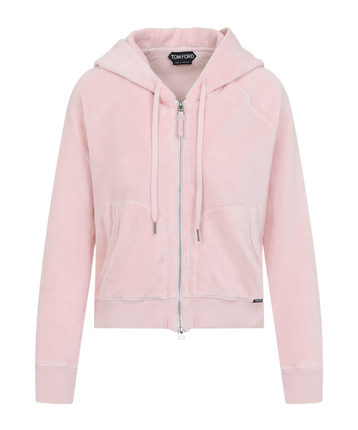 Tom Ford Towelling Hoodie With Hood And Pockets In Pink