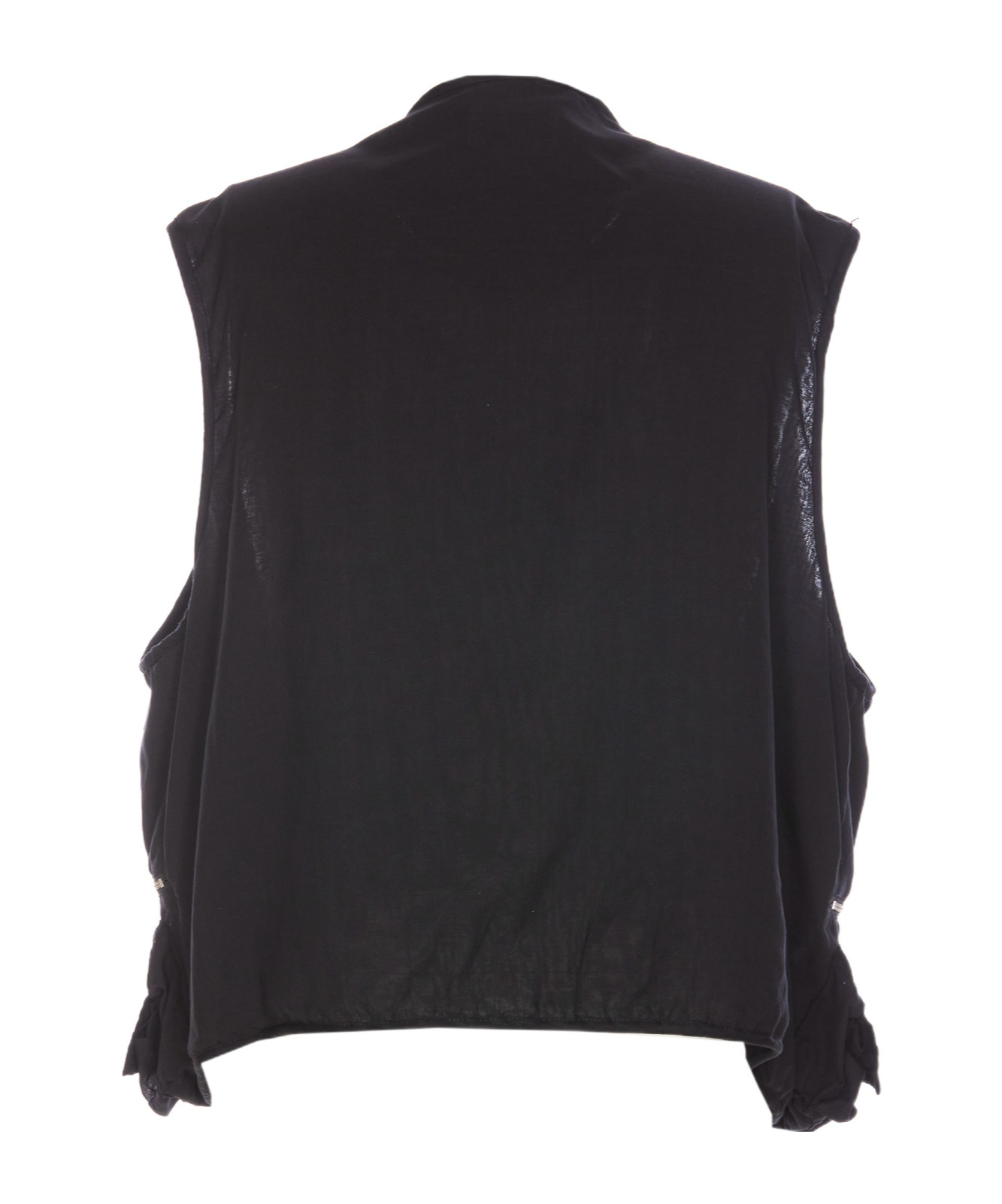 Magliano Zip-up Sleeveless Vest In Black