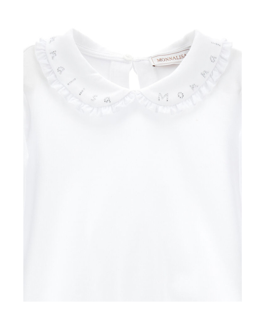 Monnalisa Long-sleeved T-shirt In White
