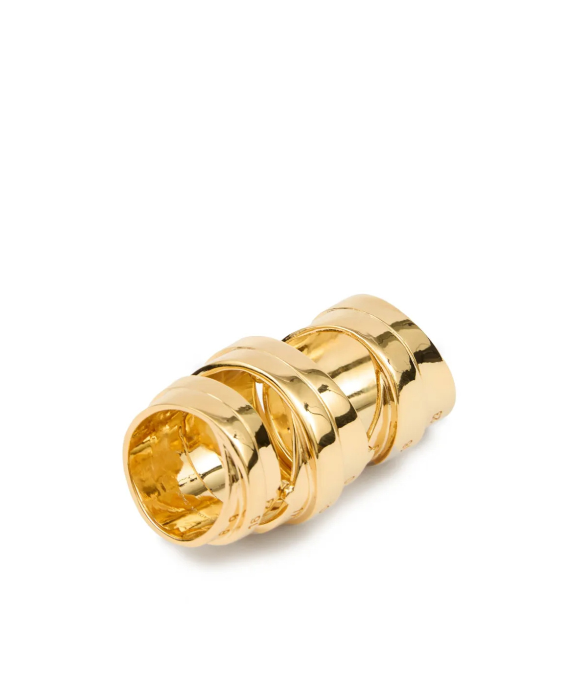 Mm6 Maison Margiela Signature Numbers Ring In Golden