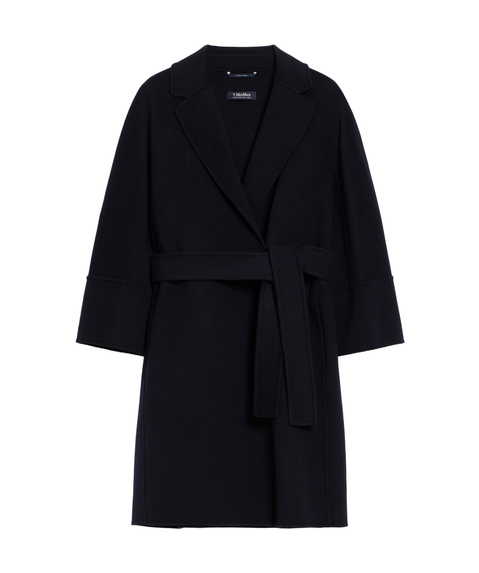 Shop Max Mara Short Double-faced Wool Coat