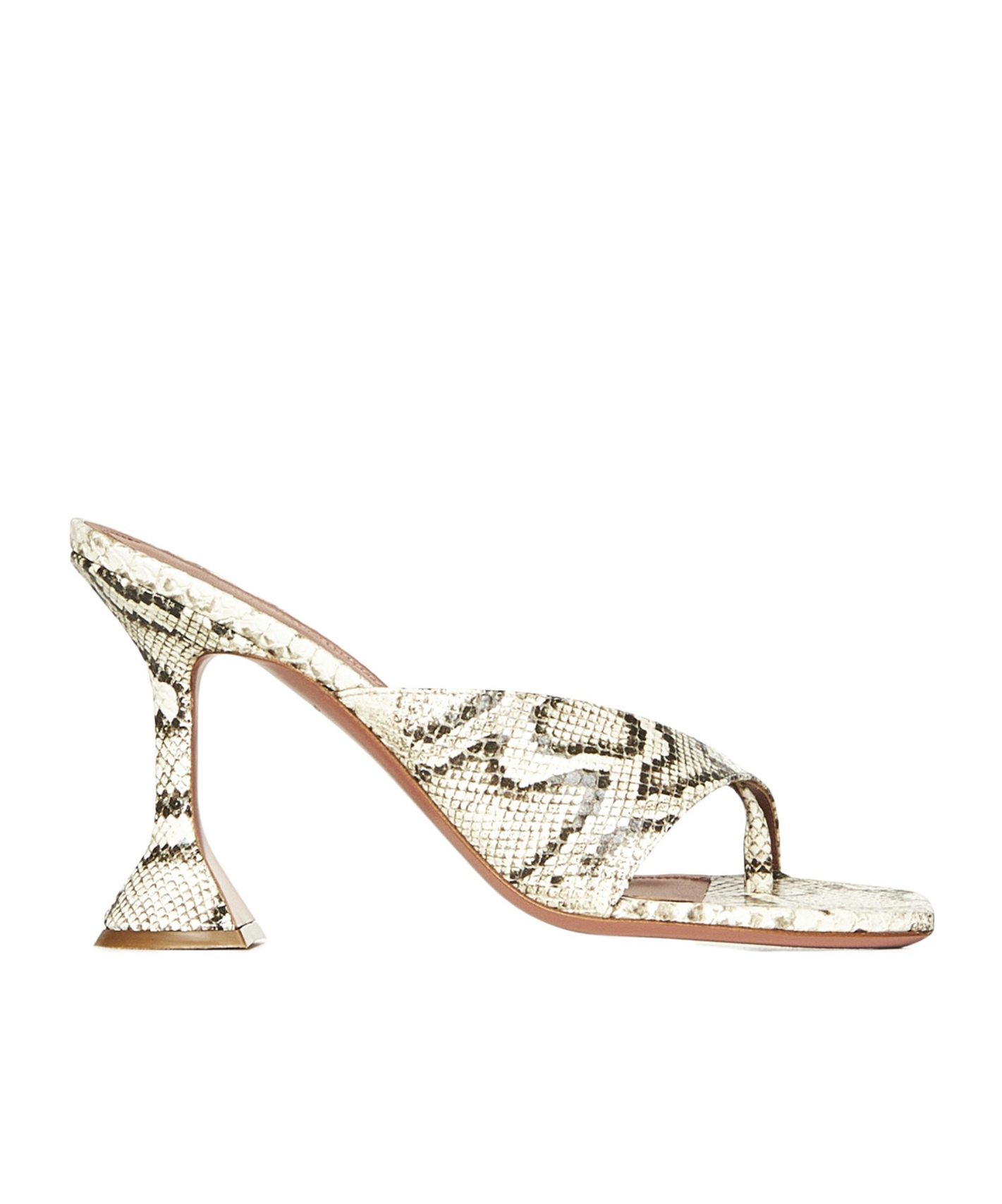 Amina Muaddi 95mm Shiona Snakeskin-effect Sandals In Multi