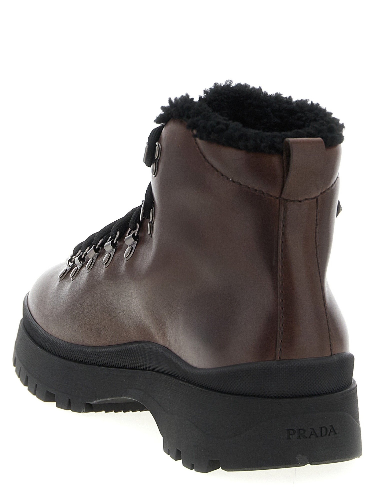 Prada 'brixxen' Ankle Boots In Brown