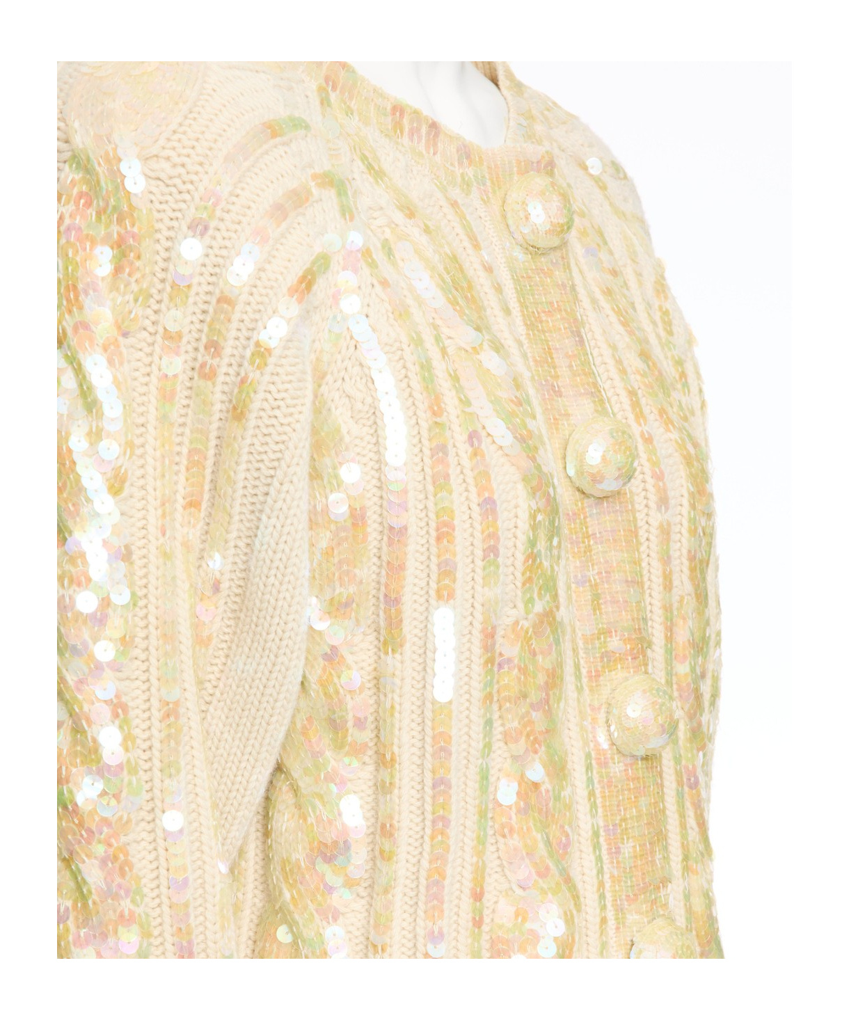 Valentino Long-sleeved Sweater In Gold