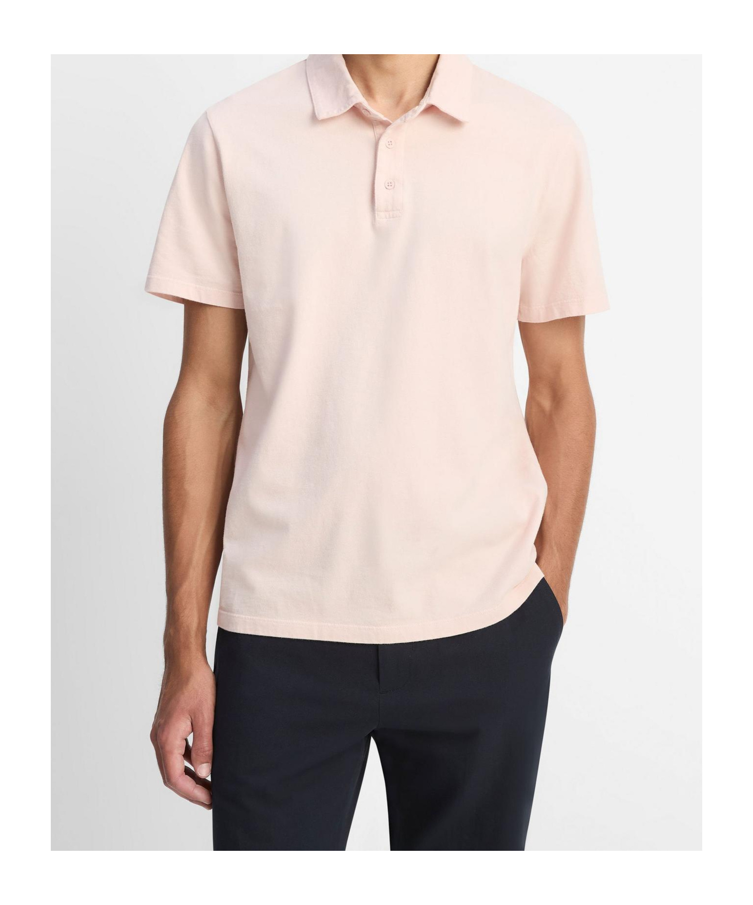 VINCE GARMENT DYE COTTON POLO SHIRT